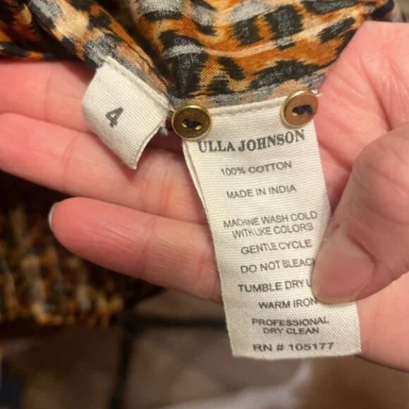 ULLA JOHNSON Vesna Multi Puff Sleeve Blouse 4 $275 - Picture 8 of 8